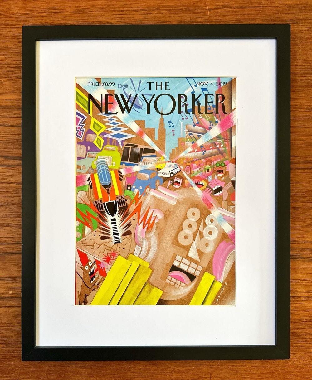 Framed 2019 The New Yorker Magazine Nov. 4 Cover Noise New York Richard McGuire
